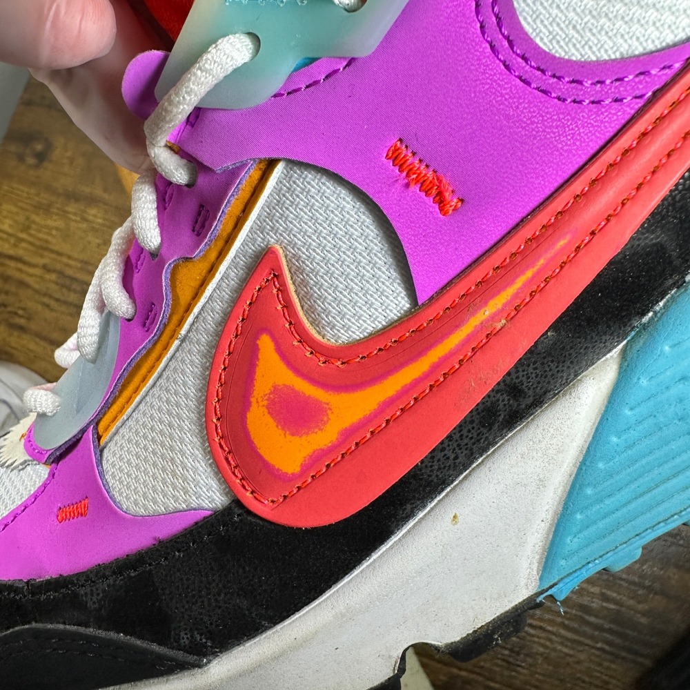 Nike Air Max Futura 90 Womens 9.5 White Hyper Pink Orange Sneakers FD0821-100 - Picture 7 of 9